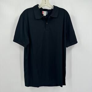 Clique Mens Polo Shirt Size L Black Cool Dry‎ Performance Golf Casual